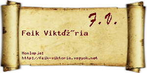Feik Viktória névjegykártya